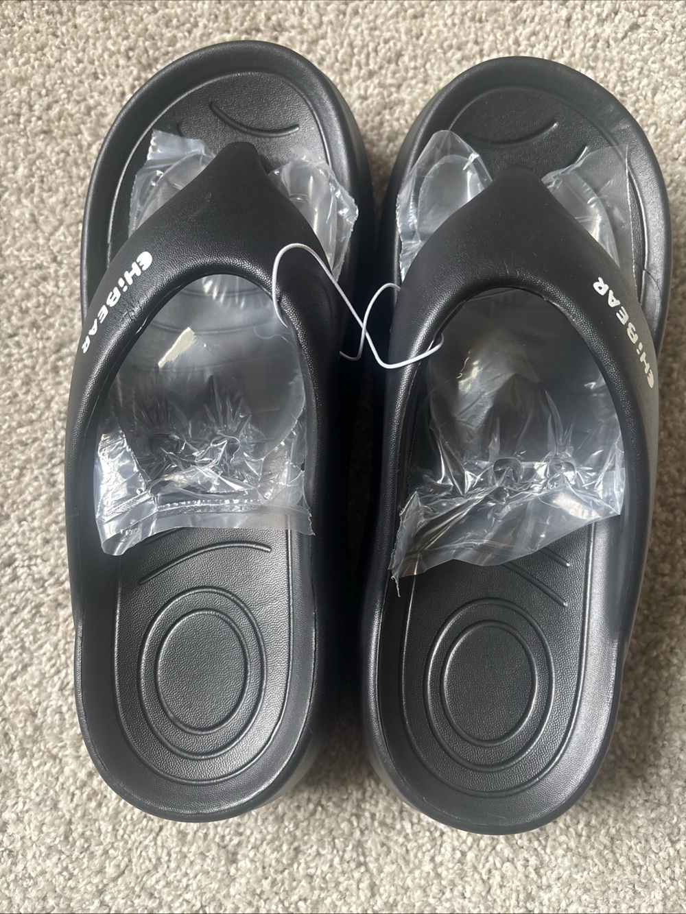 Black Slide Sandals - Cushioned Footbed